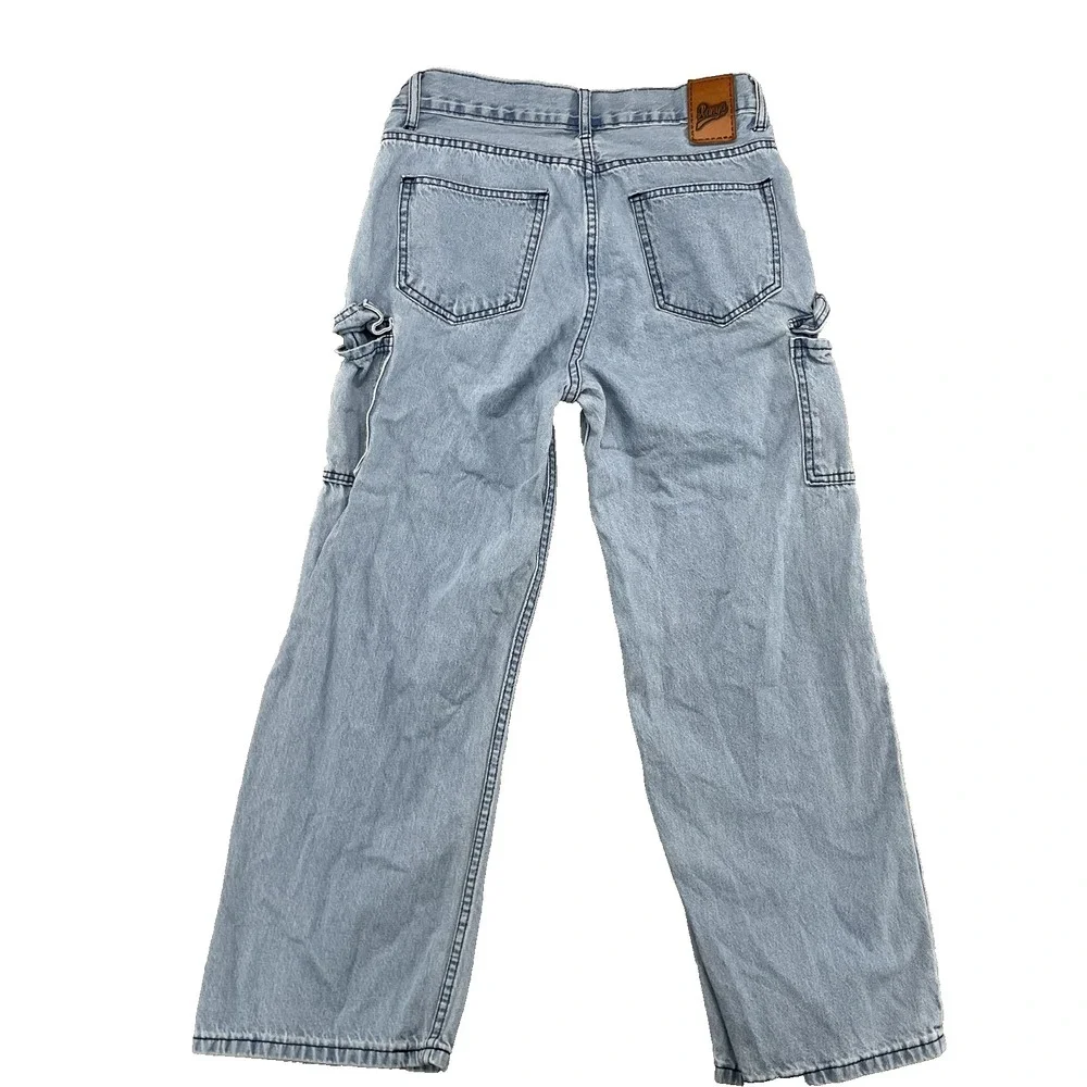 Ranya Cargo Jeans Women 30 Wide Leg Baggy Skate Rave Streetwear Y2k Festival 90s